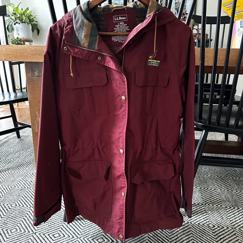 L.L. Bean Women's Burgundy Jacket - Size Large